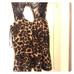A cheetah print top.Very elegant & casual wear.